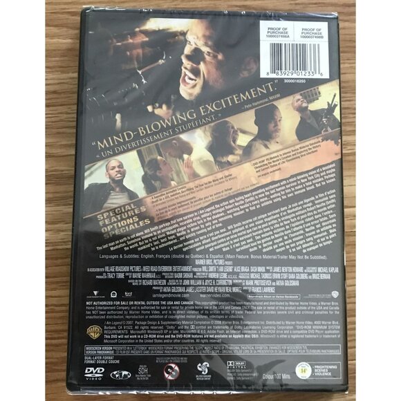 I Am Legend DVD Widescreen Edition With Will Smith NEW - Picture 2 of 3